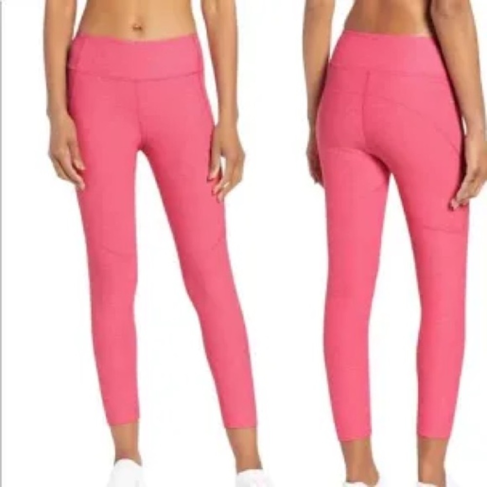 Outdoor voices hot pink flamingo 3/4 warmup leggings